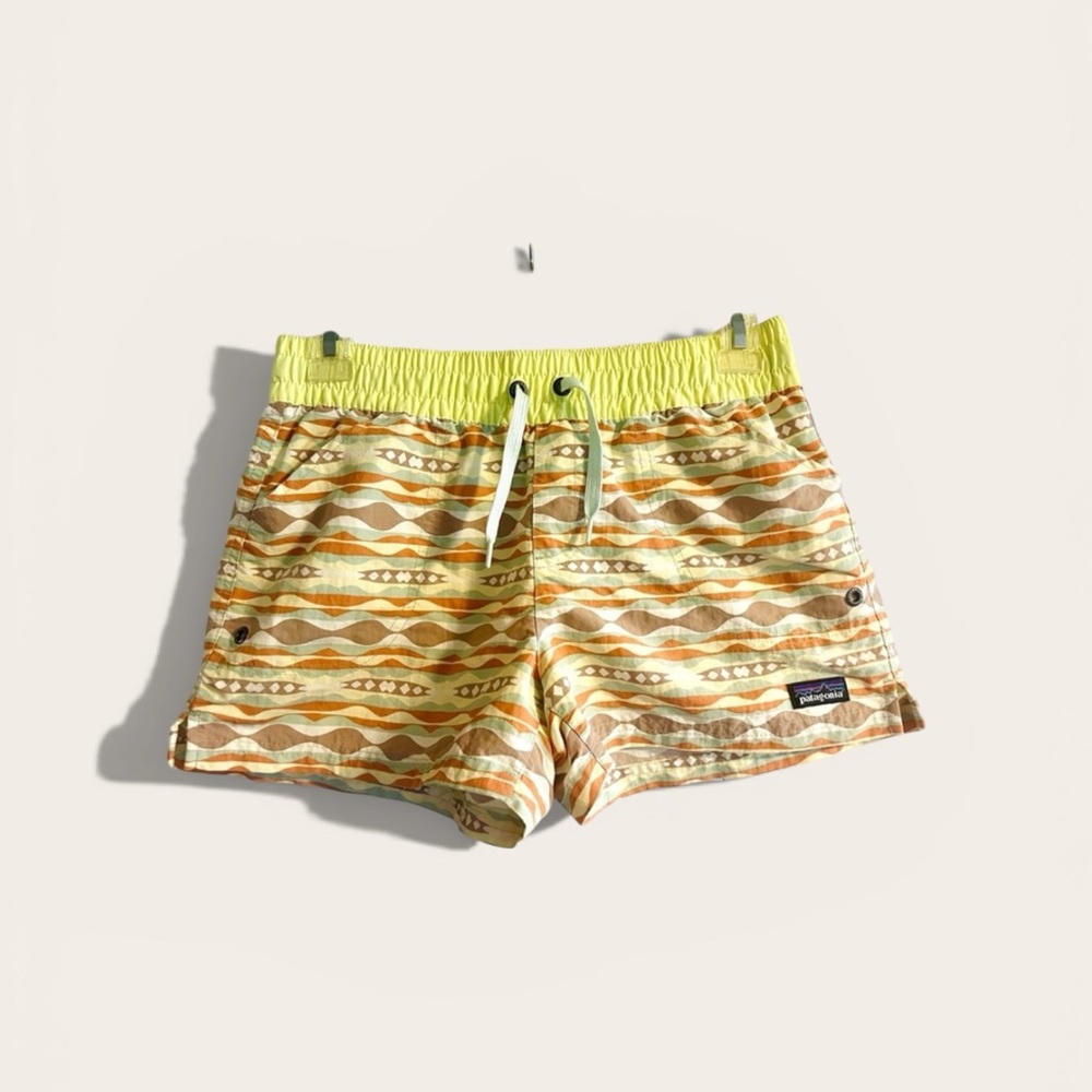 Patagonia Yellow and Multicolor Swim Shorts
